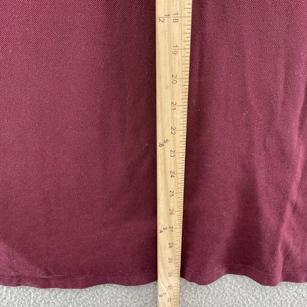 Ralph Lauren Polo Shirt Mens XXL Burgundy Stretch Classic Fit Golf Gorpcore Knit - Picture 8 of 10